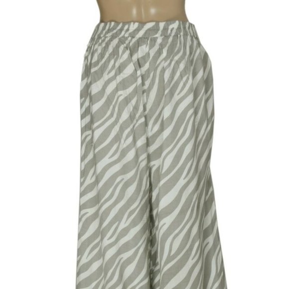 Anannasa Printed Fringes Wide Leg Zebra Palazzo Pajama Pants New L - Picture 5 of 5